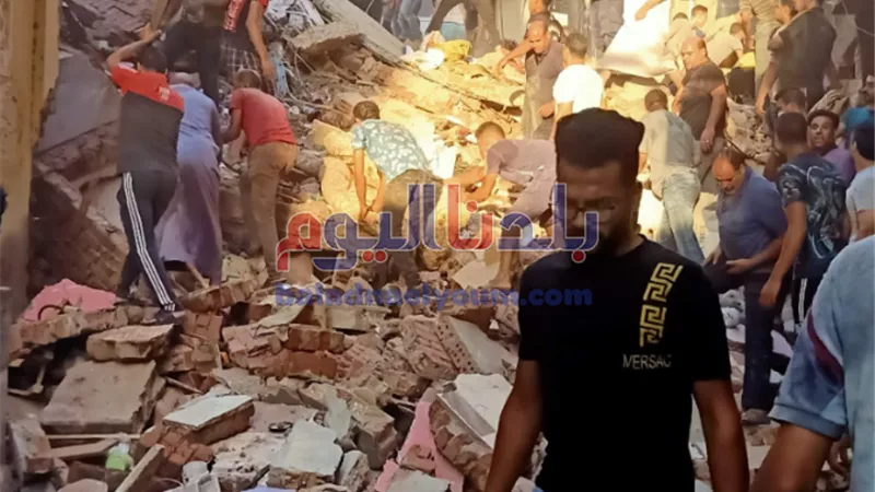 ضبط عاملين ومقاول متورطين في أعمال حفر المنزل المنهار بالمحلة