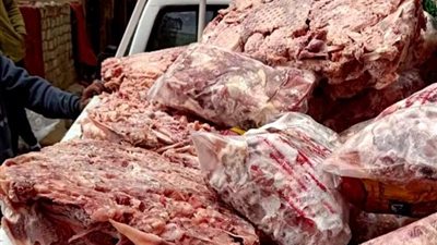 ضبط 8 أطنان لحوم مجمدة فاسدة بثلاجتين بالقاهرة