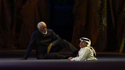 مورجان فريمان يتواجد في حفل افتتاح كأس العالم 2022