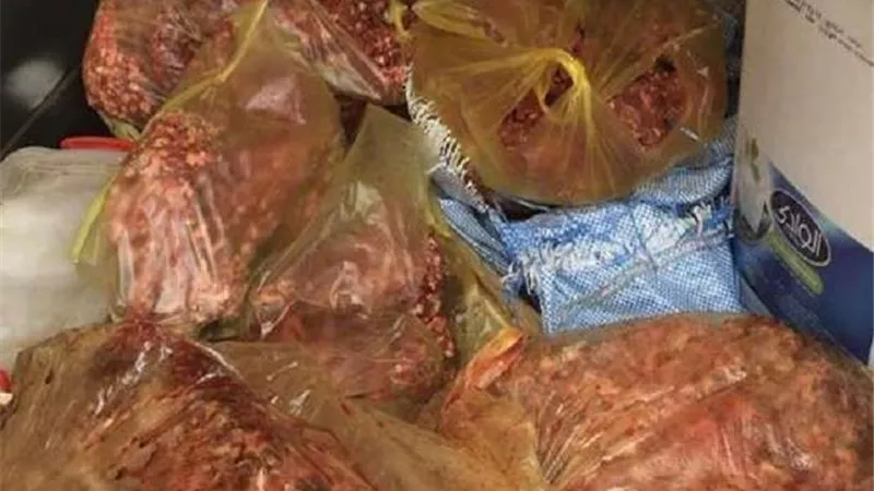 ضبط صاحب مفرمة لحيازته 1.5 طن لحوم فاسدة بالسيدة زينب