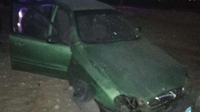 مصرع شخصين إثر انقلاب سيارة ملاكي على صحراوي قنا