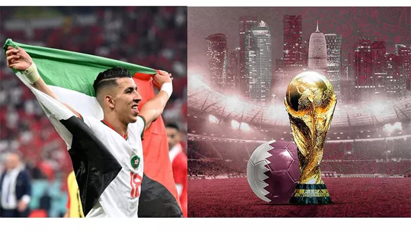 شاهد.. المغرب تحتفل برفع علم فلسطين لصعودها لدور الـ16 بكأس العالم 2022