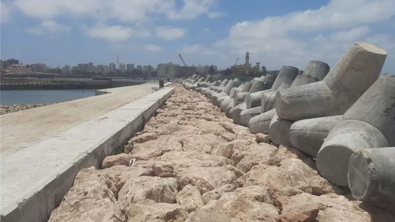 الموقف التنفيذى لمشروعات حماية الشواطئ بمدينة الإسكندرية