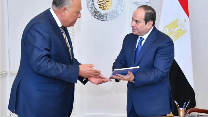 الرئيس السيسي يستعرض مع وزير الخارجية تقرير الاستراتيجية الوطنية لحقوق الإنسان