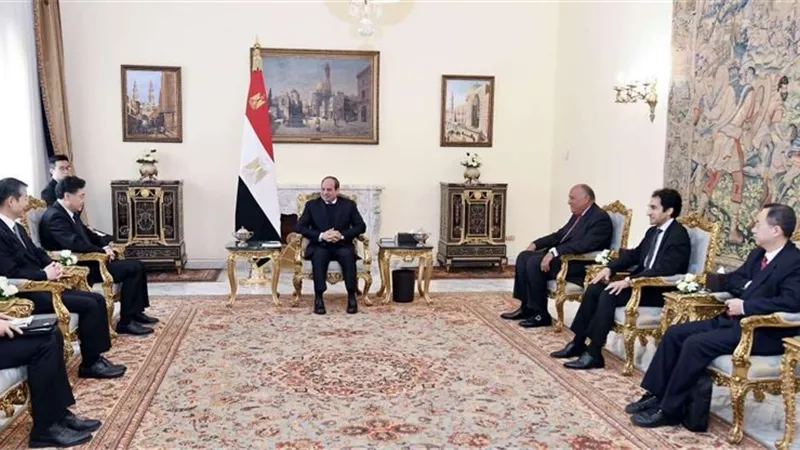 وزير خارجية الصين يؤكد حرص بلاده على تطوير علاقاتها الاستراتيجية مع مصر