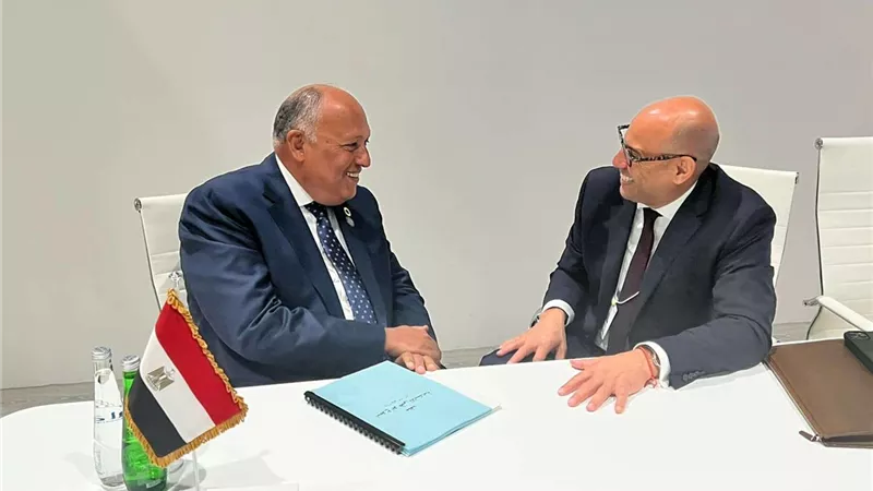 وزير الخارجية يلتقي السكرتير التنفيذي لاتفاقية الأمم المتحدة الإطارية لتغير المناخ