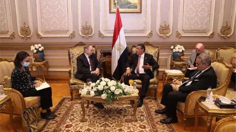 رئيس خارجية الشيوخ يستقبل كريستيان برجر سفير الاتحاد الاوروبي بمصر