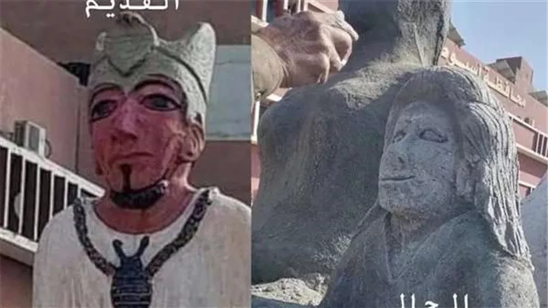 الحكاية وما فيها.. قصة تمثال في أسيوط قلب السوشيال ميديا
