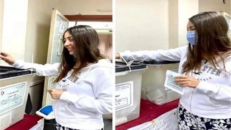 جنات تدلي بصوتها في انتخابات النواب.. شاهد