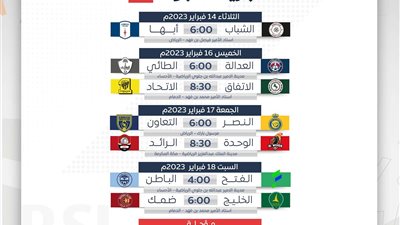 تعرف على مواجهات الجولة الـ 17 في الدوري السعودي