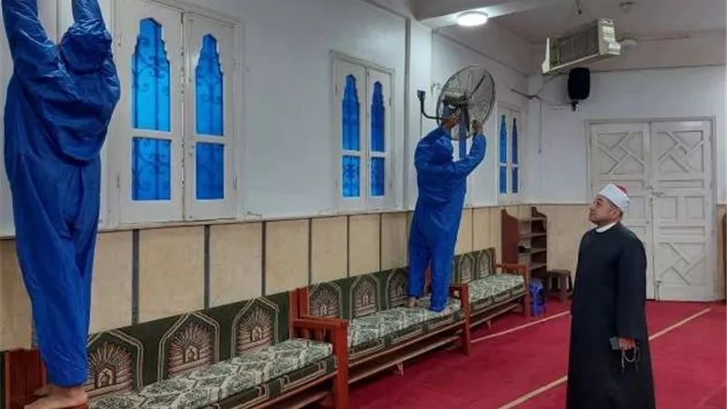 استعدادا لشهر رمضان.. بالصور أوقاف القليوبية تطلق حملة لنظافة المساجد