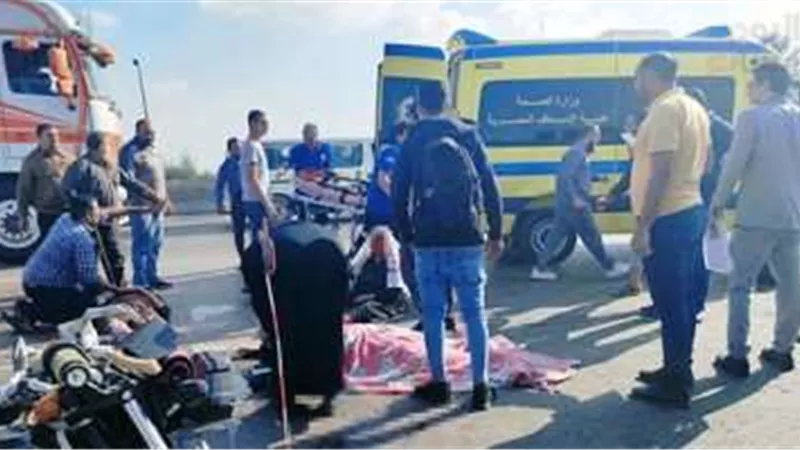 إصابة 5 أشخاص في حادث مروري بحلوان