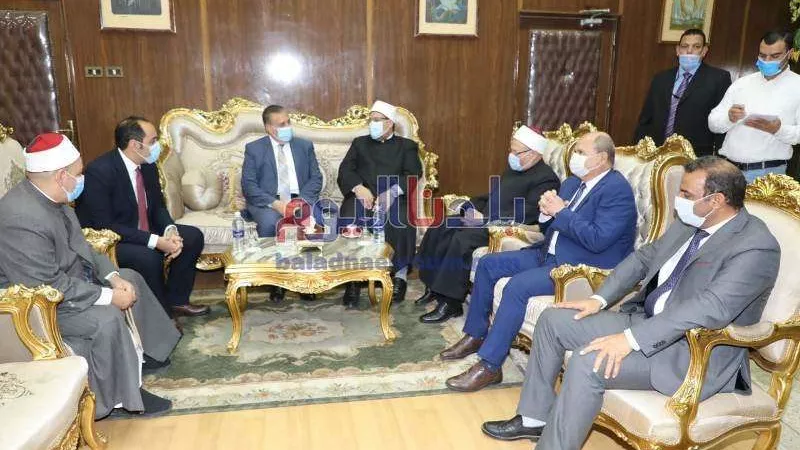 محافظ المنوفية يستقبل وزير الأوقاف ومفتي الجمهورية