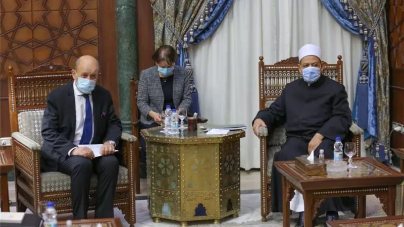 شيخ الأزهر لوزير الخارجية الفرنسي: ليس لدينا وقت ولا رفاهية