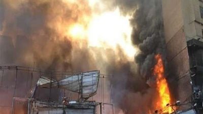 حريق هائل خلف سجن الحضرة بالإسكندرية