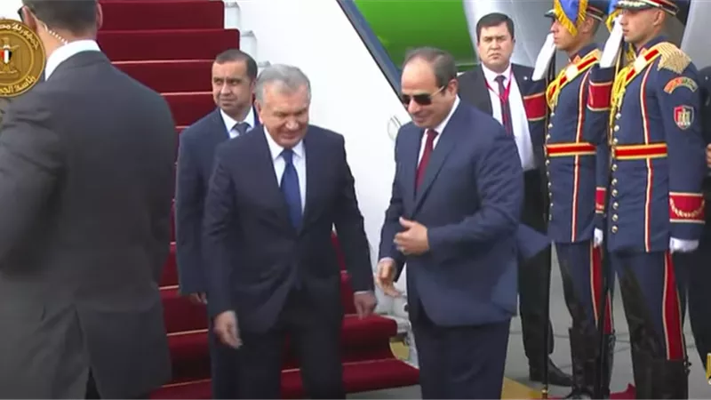 بالفيديو.. الرئيس عبد الفتاح السيسي يستقبل رئيس جمهورية أوزبكستان