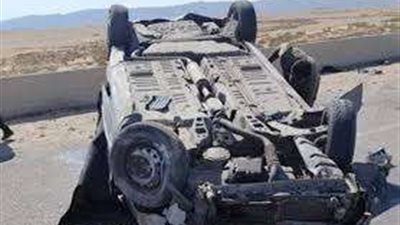 مصرع 3 أشخاص فى حادث انقلاب سيارة بطريق أسيوط الغربى