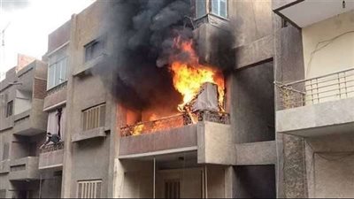 الحماية المدنية تسيطرة على حريق داخل شقة سكنية بالعمرانية