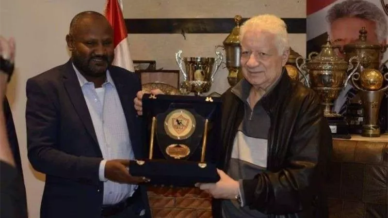 بالصور.. وفد من الهلال السوداني يزور نادي الزمالك