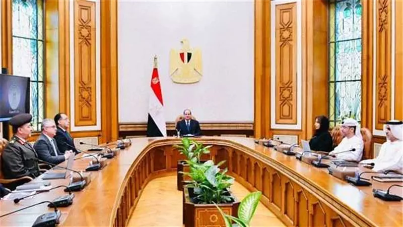الرئيس السيسي يلتقي رئيس مجموعة موانئ أبوظبي