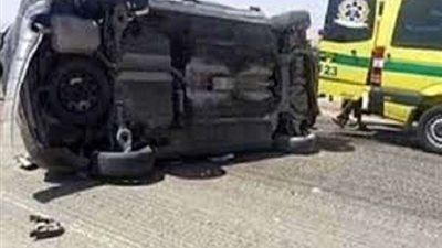 إصابة 24 عامل في حادث تصادم بين أتوبيس وسيارة في برج العرب