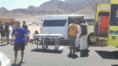 مصرع وإصابة شخصين بحادث تصادم سيارتين بجنوب سيناء