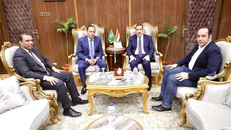 محافظ المنوفية يستقبل رئيس محكمة شبين الـكوم الإبتدائية