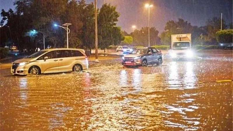 الأمطار تضرب شوارع الكويت بقوة