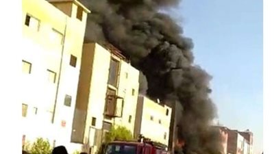 اندلاع حريق هائل بمصنع تنر بالروبيكى