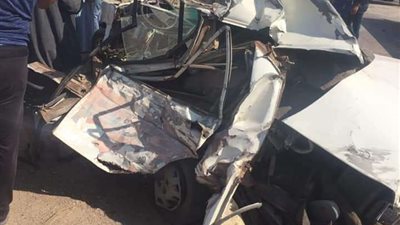 مصرع شخصين في حادث تصادم بشبرا الخيمة