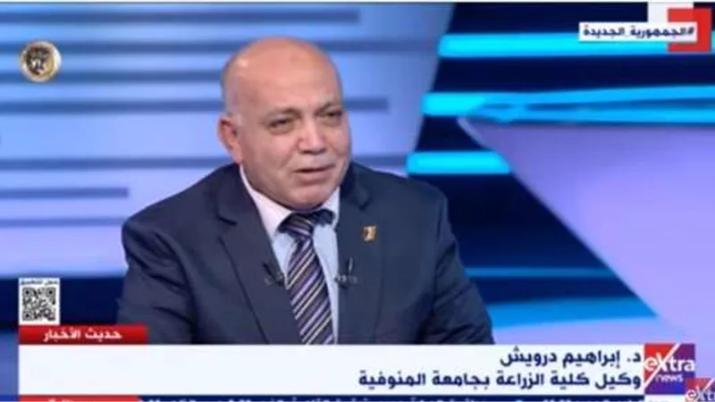 درويش: الدولة تسعى لزيادة إنتاجية وحدة المساحة وتعظيم إنتاجيتها