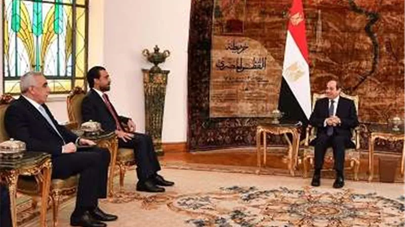 السيسي يستقبل رئيس مجلس النواب العراقي في القاهرة