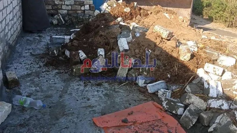 ازالة حالتي تعدي علي الأراضي الزراعية في حوش عيسي