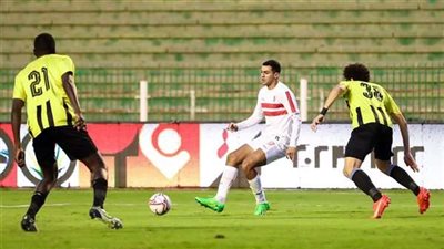 مصطفى شلبي يتقدم للزمالك أمام المقاولون العرب ويحرز الهدف الثاني