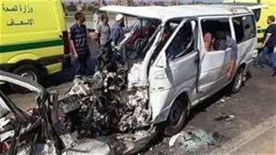 إصابة 9 أشخاص في حادث بطريق مصر الإسماعيلية الصحراوي