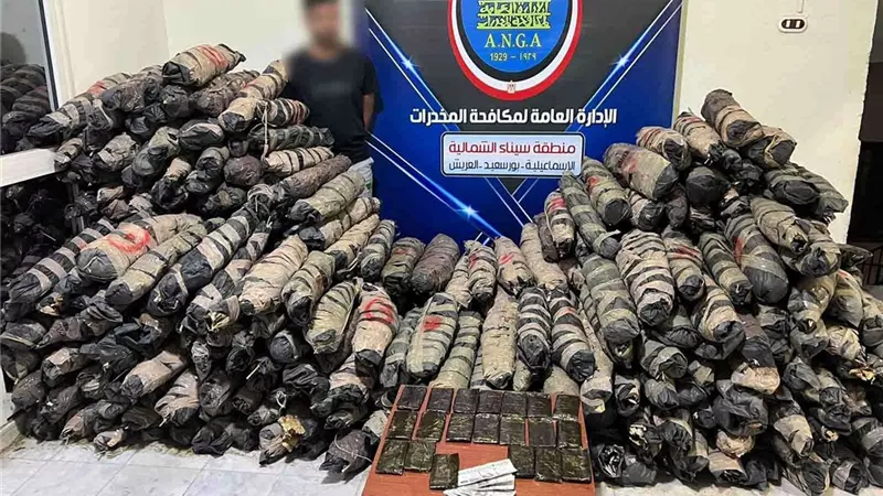 بأكثر من 3 ملايين جنيه.. ضبط مُسجل خطر بحوزته طن بانجو داخل مخزن بالإسماعيلية