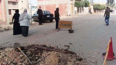 البدء في أعمال الحفر لتوصيل الغاز الطبيعي لمدينة قها