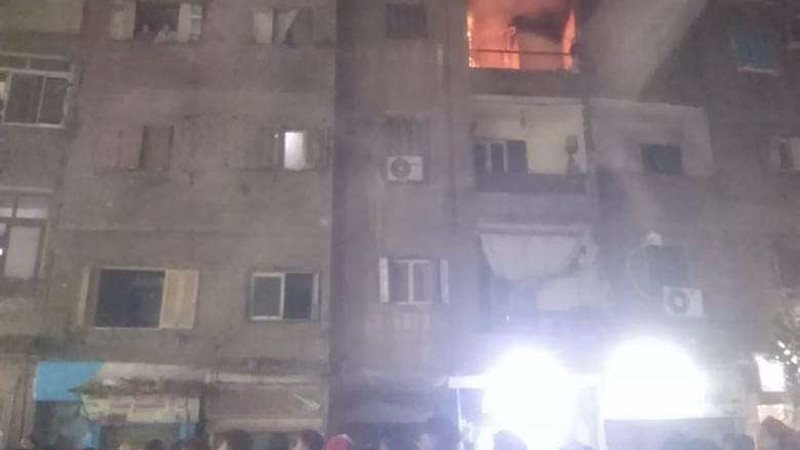 حريق عقار بالمنيب