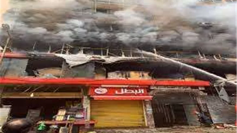 مصرع شخصين إثر حريق في معرض أساس بالإسكندرية