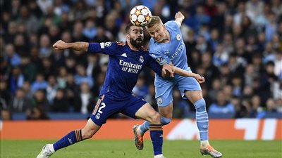 نصف ساعة.. التعادل السلبي يسيطر على مباراة ريال مدريد ومانشستر سيتي