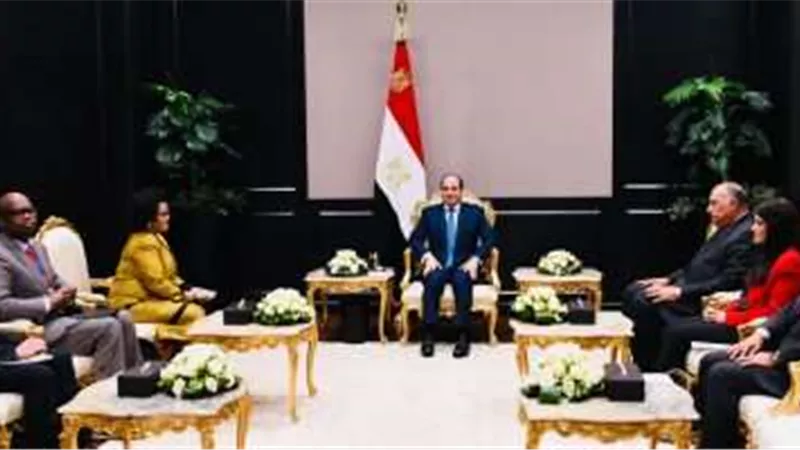 الرئيس السيسي يستقبل المديرة التنفيذية لوكالة الاتحاد الأفريقي للتنمية 