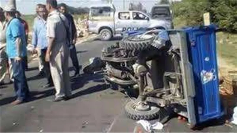 مصرع شخصين إثر وقوع انقلاب تروسيكل بالمنيا