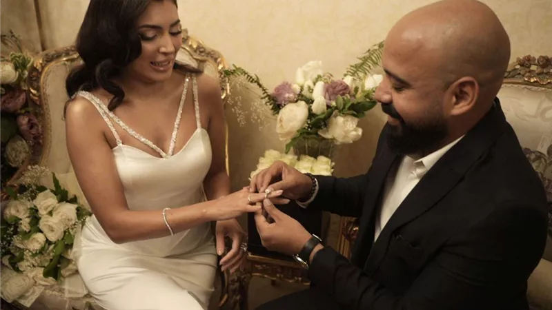 الصور الاولى من خطوبة بسمة داود و هاني سرحان