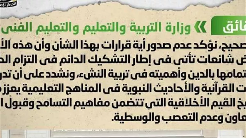 إلغاء تدريس الآيات القرآنية والأحاديث للطلاب.. الحكومة توضح الحقيقة