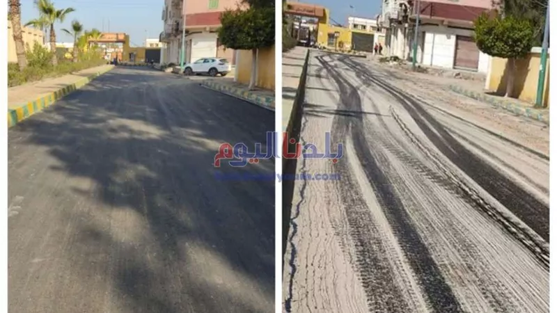 الانتهاء من رصف طريق بتكلفة ٦٠٠ ألف جنيه بحوش عيسي