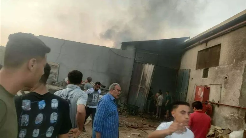 السيطرة على حريق مصنع لأعواد الكبريت بالقليوبية
