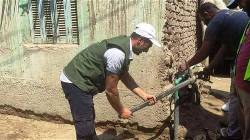 تركيب 60 وصلة مياه منزلية مجانا بقرى مركز أبو حماد بالشرقية