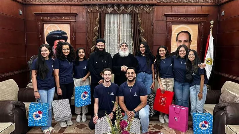 شباب من المهجر في زيارة لإيبارشية بني سويف