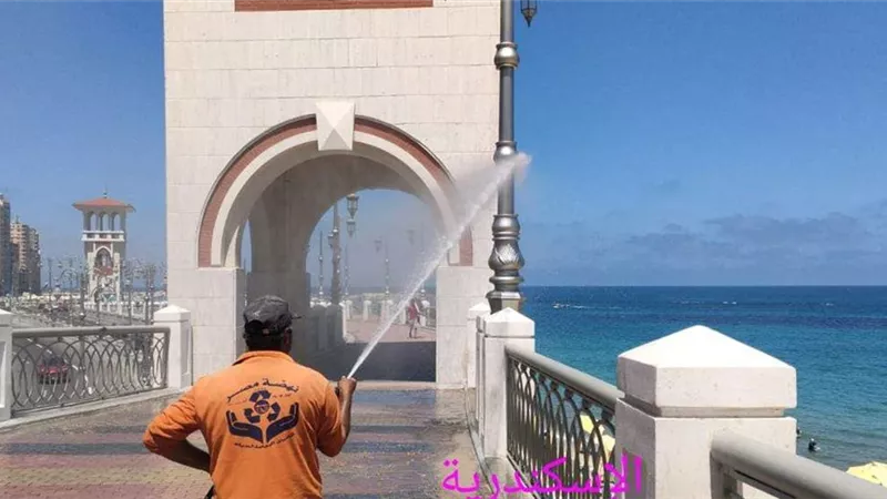 تكثيف حملات النظافة بشوارع وميادين الإسكندرية إستعدادًا لعيد الأضحى المبارك