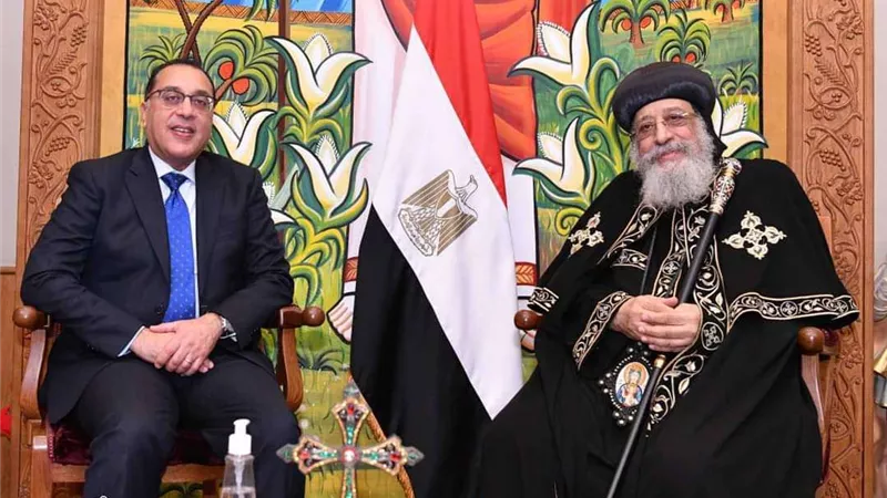 البابا تواضروس يهنئ رئيس الوزراء بعيد الأضحى